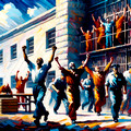 Expressionist,Artistic,Image,Of,Prisoners,Freedom,From,Prison