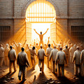 Oil,Painting,Artistic,Image,Of,Prisoners,Freedom