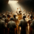 Oil,Painting,Artistic,Image,Of,Prisoners,Freedom,From,Prison